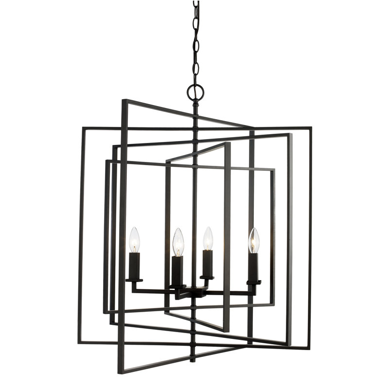 Yarnell 4 Light Candle Style Geometric Chandelier & Reviews AllModern